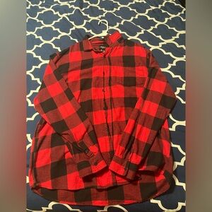 Red and black forever21 Flannel shirt